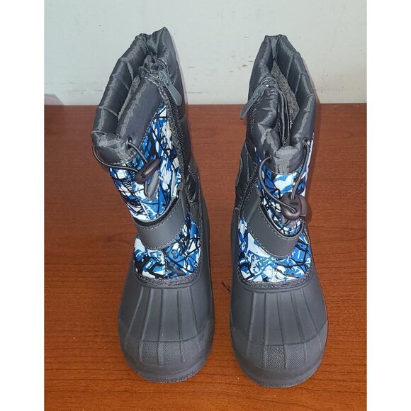 Kids Snow Boots Sz.12 Kamik Dream Pairs Snowcoast Navy Zip, Drawstring - Picture 6 of 9